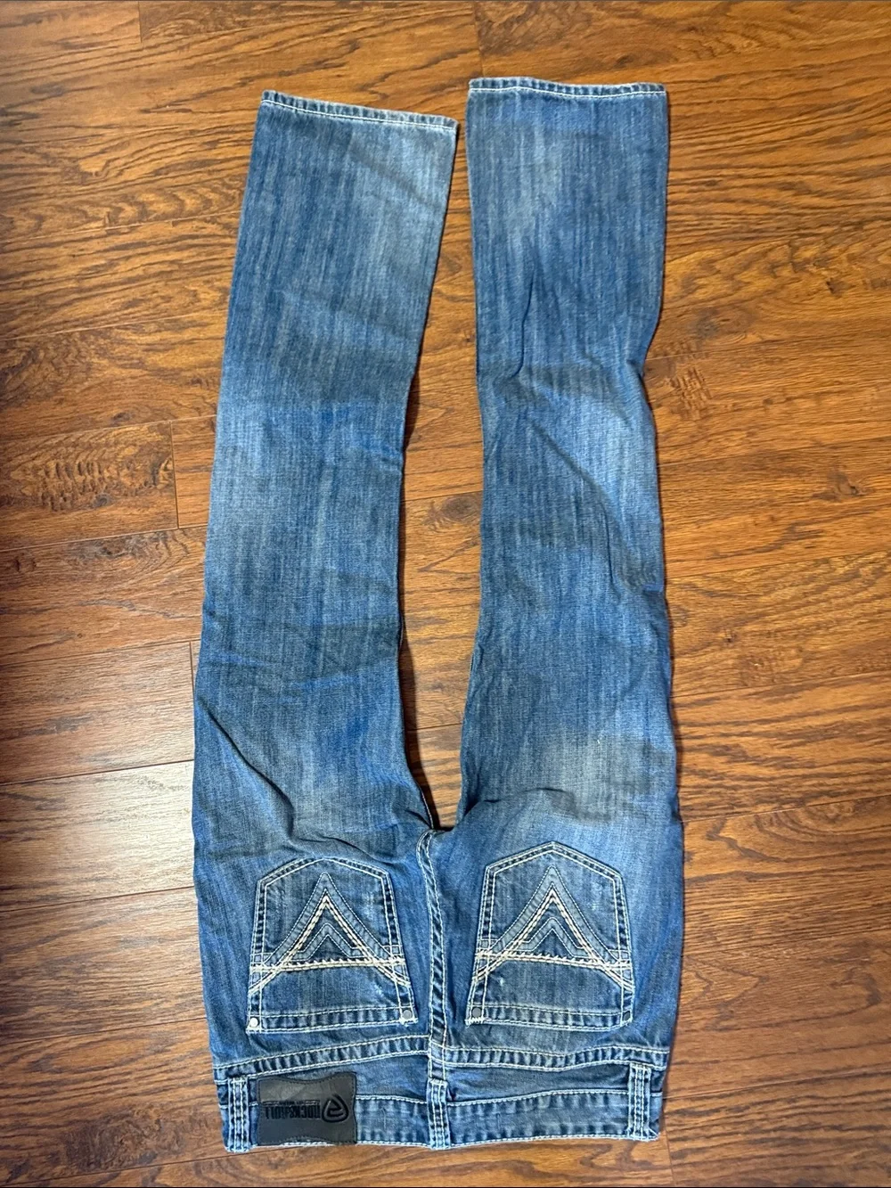 Men's Bootcut Denim Jeans in Faded Blue